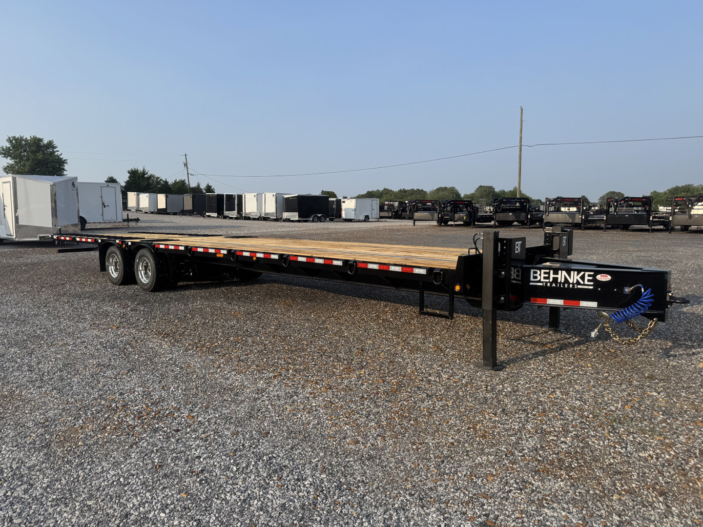 New 2026 Behnke 102"x36' 20 TON Pintle Hitch Tag Trailer *HYD DOVE TAIL*