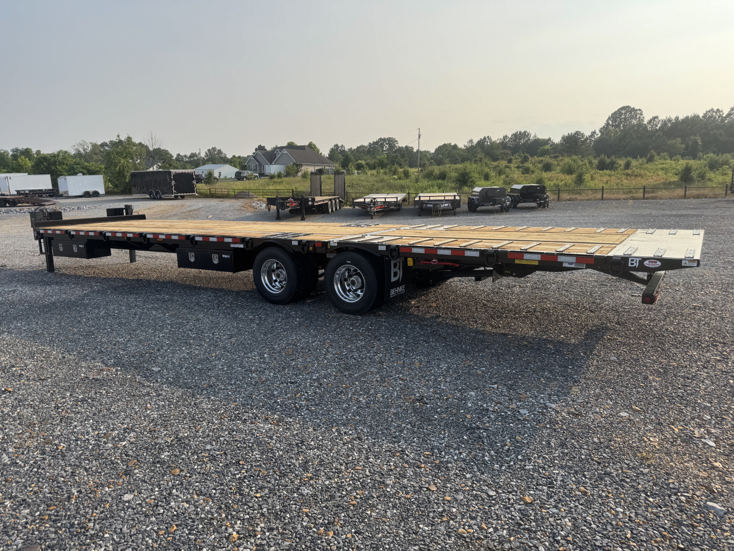 New 2026 Behnke 102"x36' 20 TON Pintle Hitch Tag Trailer *HYD DOVE TAIL*