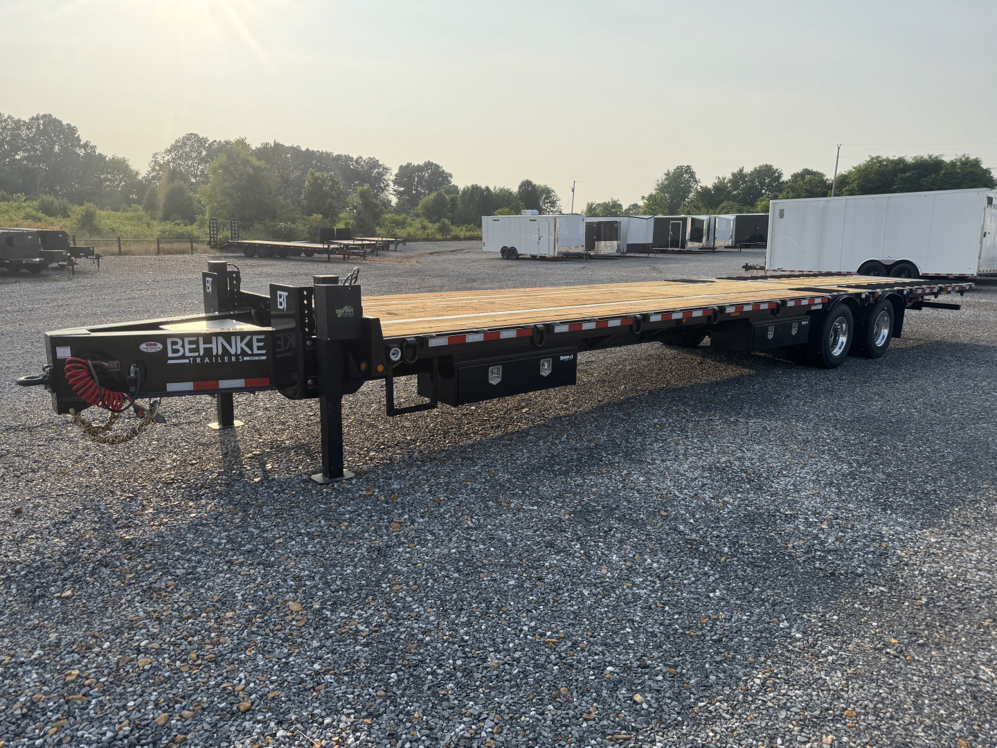 New 2026 Behnke 102"x36' 20 TON Pintle Hitch Tag Trailer *HYD DOVE TAIL*