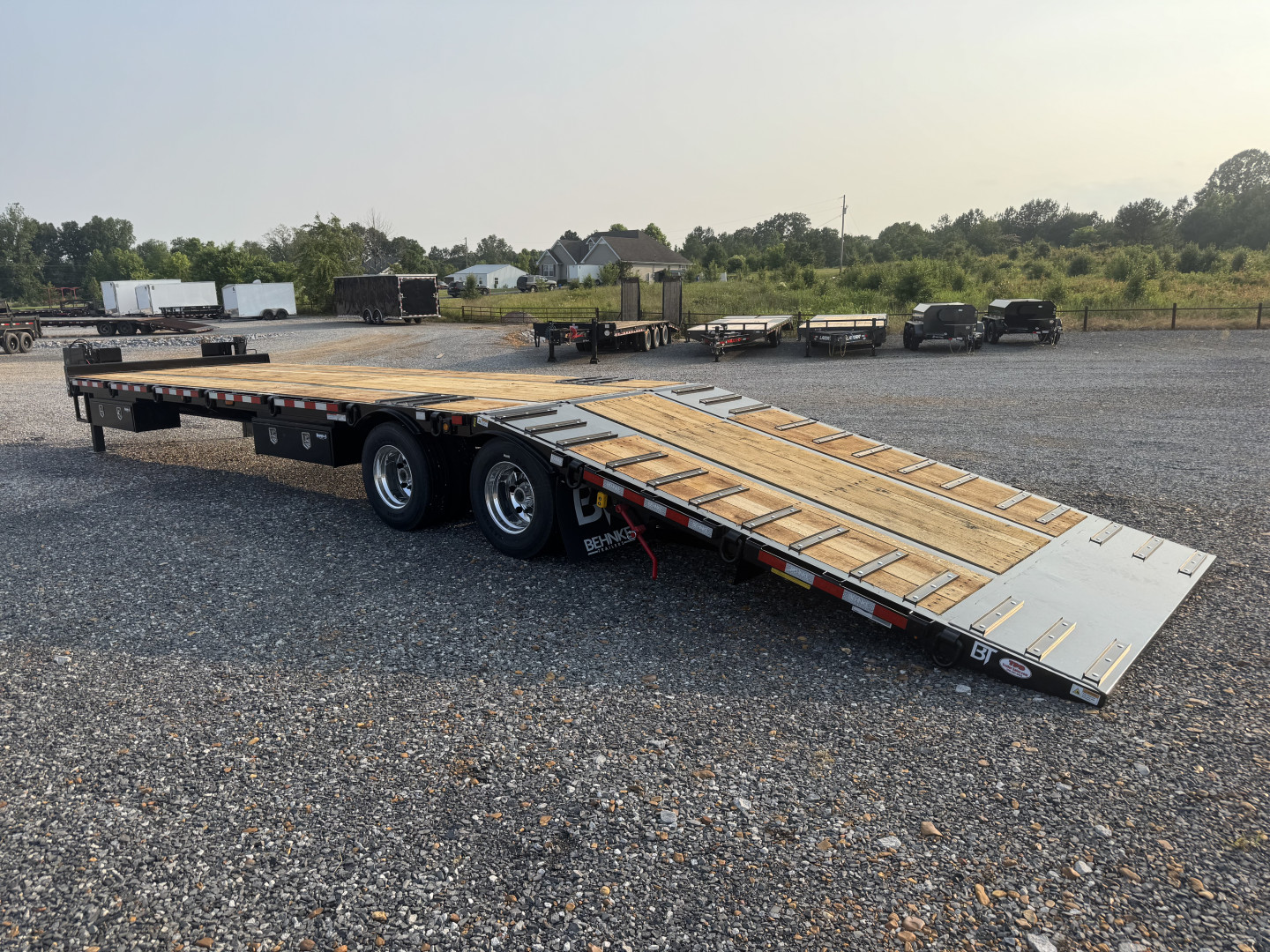 New 2026 Behnke 102"x36' 20 TON Pintle Hitch Tag Trailer *HYD DOVE TAIL*