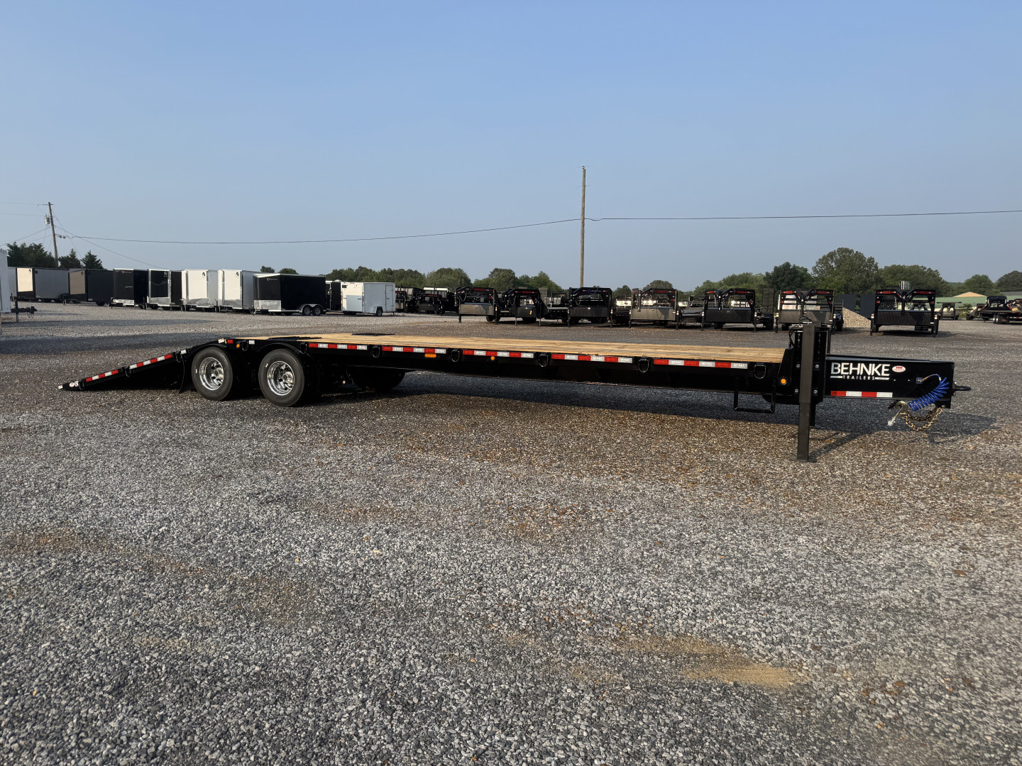 New 2026 Behnke 102"x36' 20 TON Pintle Hitch Tag Trailer *HYD DOVE TAIL*