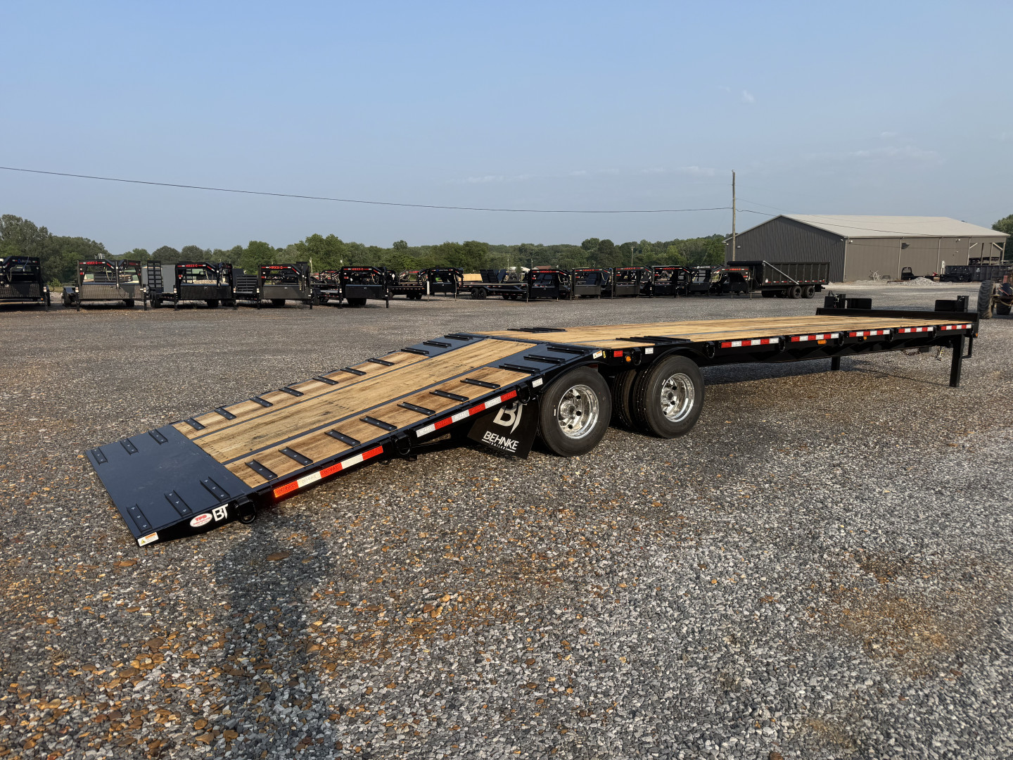 New 2026 Behnke 102"x36' 20 TON Pintle Hitch Tag Trailer *HYD DOVE TAIL*