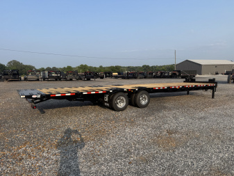 New 2026 Behnke 102"x36' 20 TON Pintle Hitch Tag Trailer *HYD DOVE TAIL*