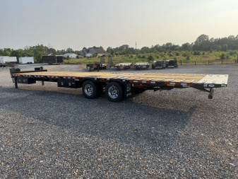 New 2026 Behnke 102"x36' 20 TON Pintle Hitch Tag Trailer *HYD DOVE TAIL*