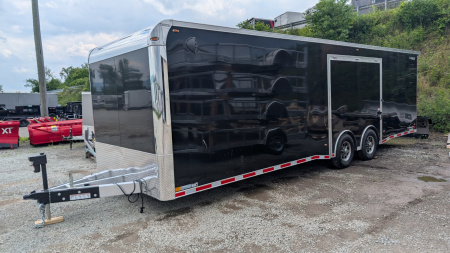 New 2026 Legend 8.5 x 28 HD Trail Master Enclosed Race Car Hauler w/ Ramp Door (14K GVW)