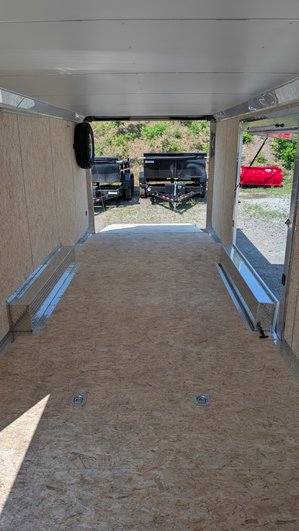 New 2026 LEGEND 5x8 + 1' V-Nose Thunder Enclosed Cargo Trailer w/ Barn Door