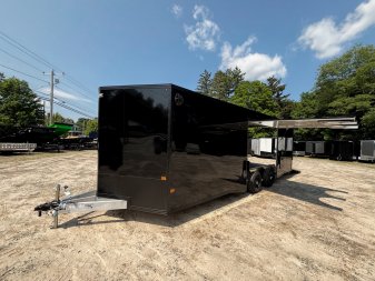 New 2025 High Country 8.5x24+3ft V-Nose - Escape Door / 7' interior height/ Spread Torsion/ Rubber Coin/ Blackout / ext. tongue - 9990gvw