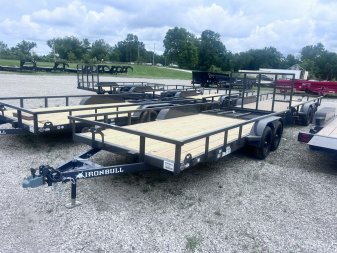 New 2026 IRON BULL 83X18 UTILITY TRAILER W/TANDEM AXLES AND 2 BRAKES