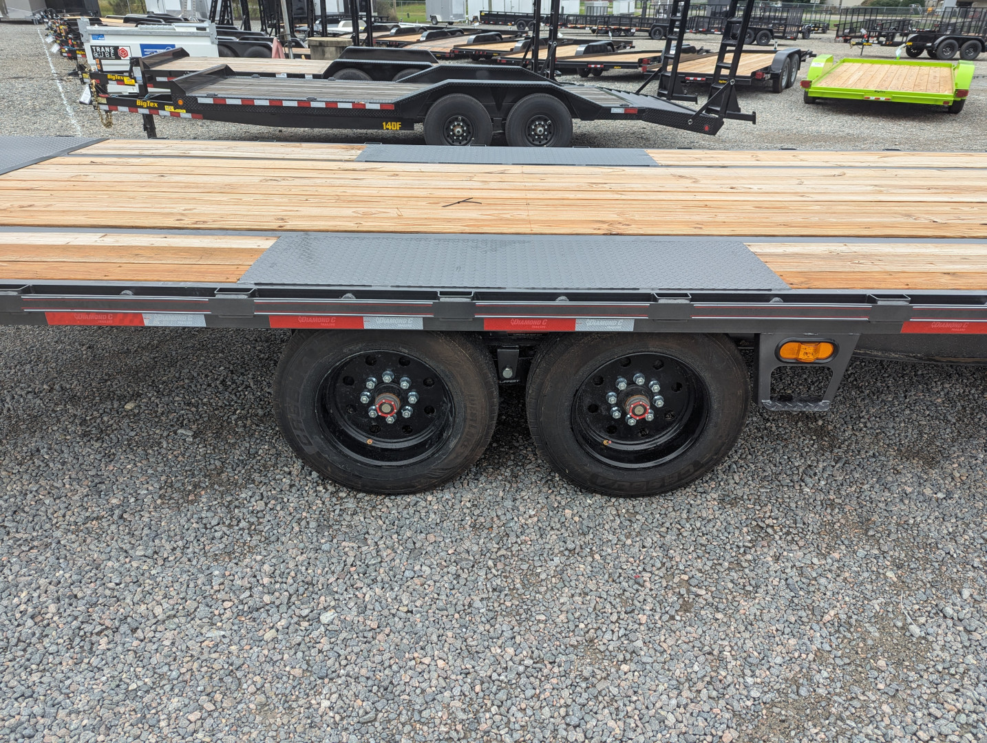 New 2025 Diamond C 22' DET Deckover Tilt Trailer 18000 GVWR