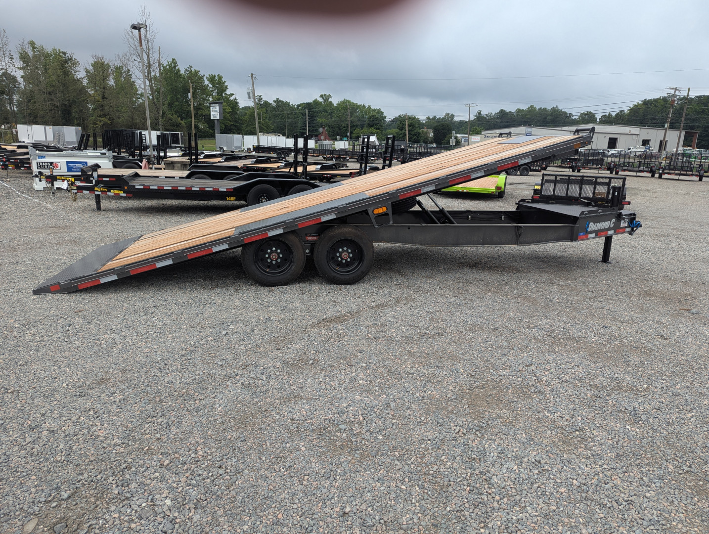 New 2025 Diamond C 22' DET Deckover Tilt Trailer 18000 GVWR