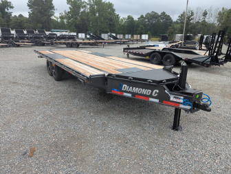 New 2025 Diamond C 22' DET Deckover Tilt Trailer 18000 GVWR