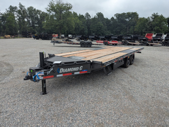 New 2025 Diamond C 22' DET Deckover Tilt Trailer 18000 GVWR