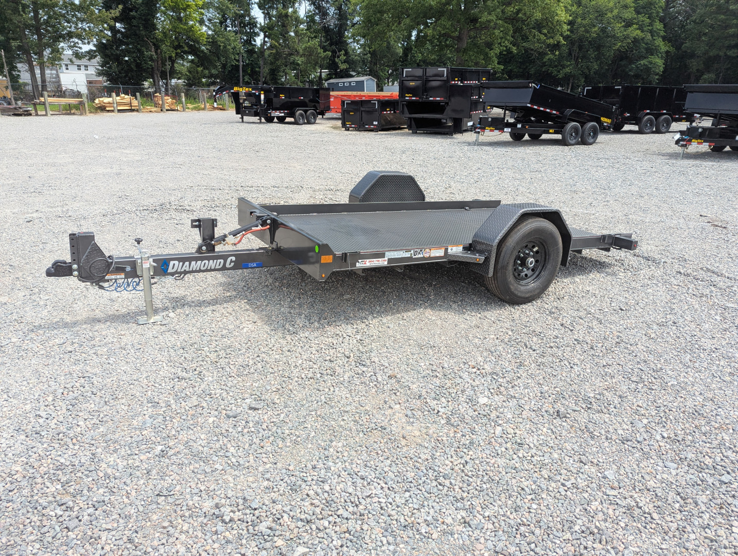 New 2025 Diamond C DSA 107 6x12 Tilt Trailer 7000 GVWR