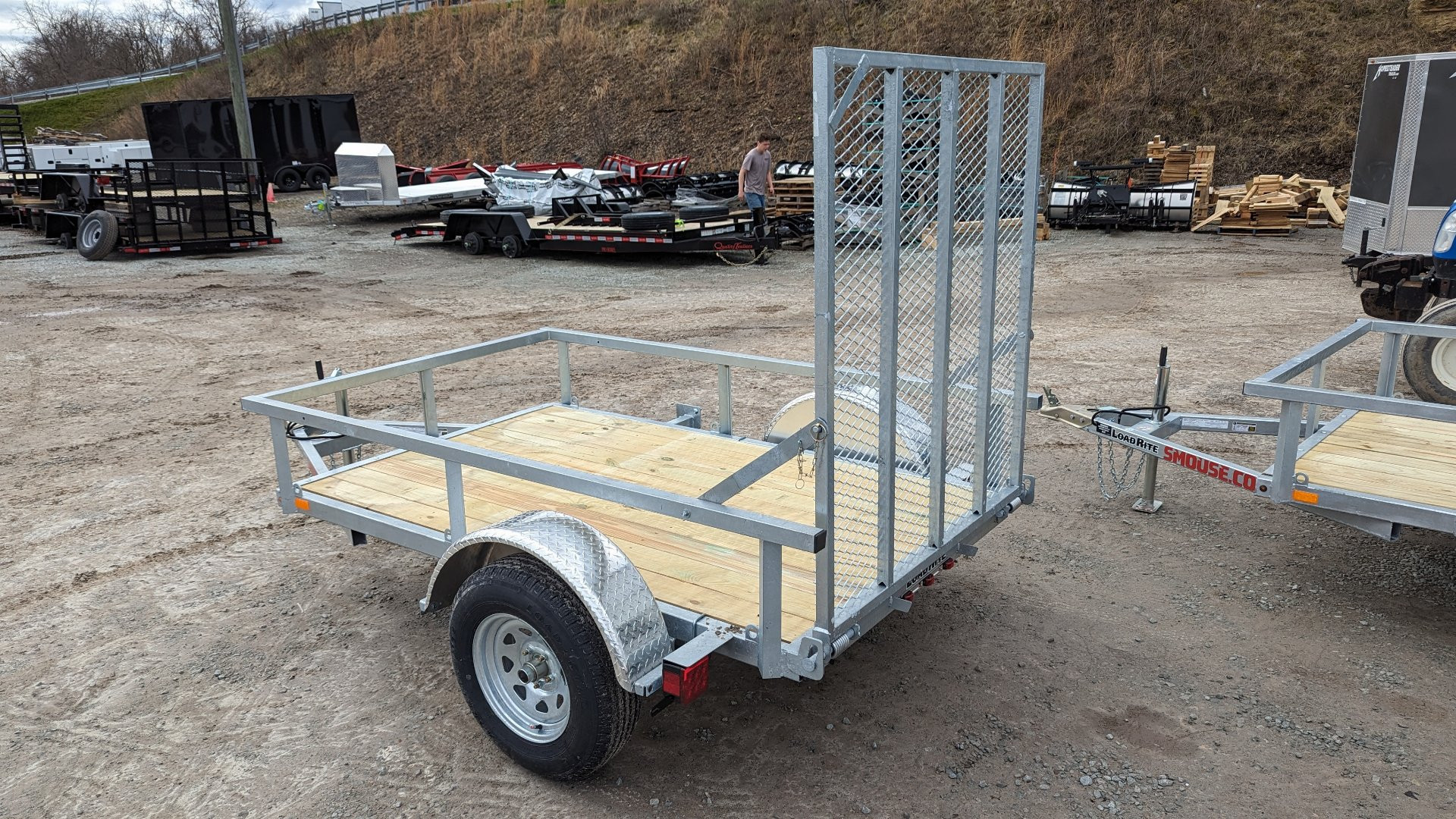 New 2026 Load Rite 5x8 ALL GALVANIZED Utility w/ Spring Assist Gate