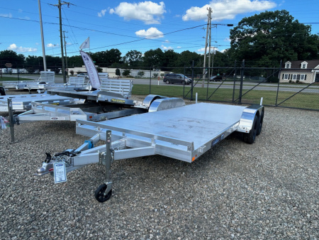 New 2026 Aluma 8218 w/ Slide Out Ramps Car Trailer