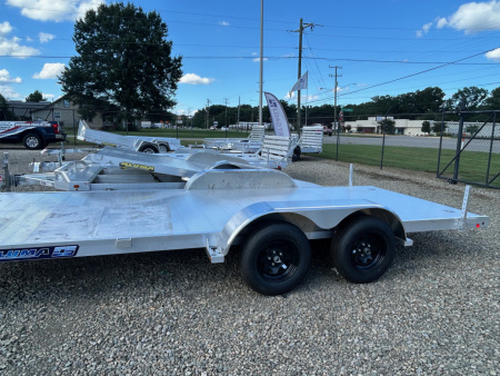 New 2026 Aluma 8218 w/ Slide Out Ramps Car Trailer