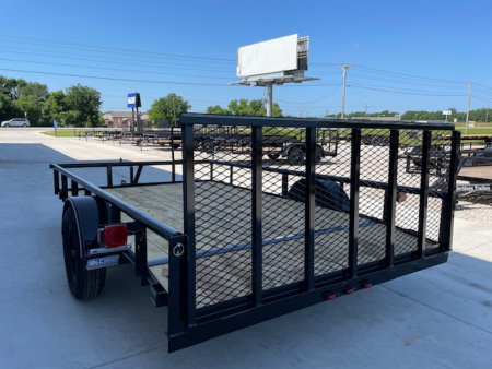 New 2025 DAVIDSON 83X12 PIPE TOP SINGLE AXLE UTILITY W/36" GATE, DOVE TAIL