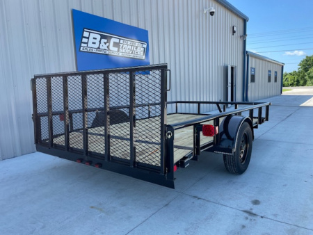 New 2025 DAVIDSON 83X12 PIPE TOP SINGLE AXLE UTILITY W/36" GATE, DOVE TAIL