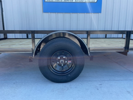 New 2025 DAVIDSON 83X14 SINGLE AXLE ANGLE TOP UTILITY TRAILER W/ 4' GATE