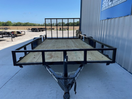 New 2025 DAVIDSON 83X14 SINGLE AXLE ANGLE TOP UTILITY TRAILER W/ 4' GATE