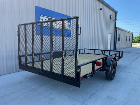 New 2025 DAVIDSON 83X14 SINGLE AXLE ANGLE TOP UTILITY TRAILER W/ 4' GATE