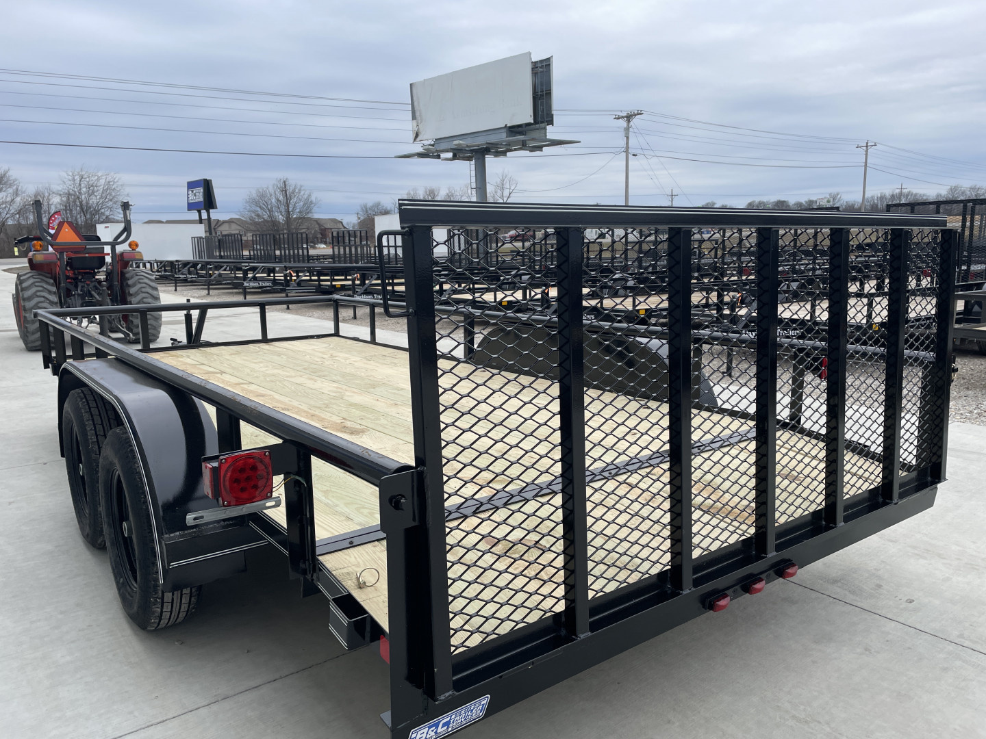 New 2025 DAVIDSON 83X16 PIPE TOP (2) TANDEM AXLE UTILITY TRAILER W/ 36" GATE AND DOVE TAIL