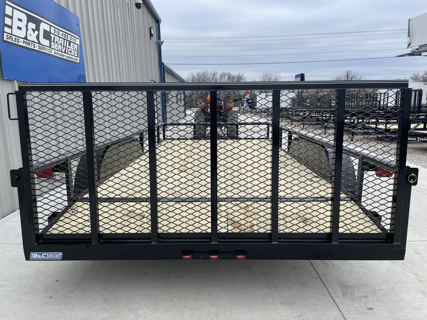 New 2025 DAVIDSON 83X16 PIPE TOP (2) TANDEM AXLE UTILITY TRAILER W/ 36" GATE AND DOVE TAIL
