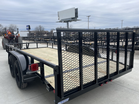 New 2025 DAVIDSON 83X16 PIPE TOP (2) TANDEM AXLE UTILITY TRAILER W/ 36" GATE AND DOVE TAIL