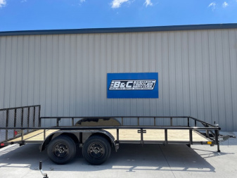 New 2025 DAVIDSON 83X18 PIPE TOP UTILITY TRAILER W/ 36  GATE, DOVETAIL ,(2) 3500LB TANDEM AXLES, 7000LB GVWR