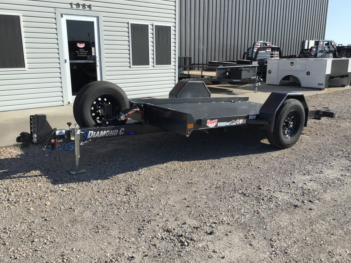 New 2025 Diamond C 77"x12' BP Single Axle Hydraulically Dampened Tilt - DSA107