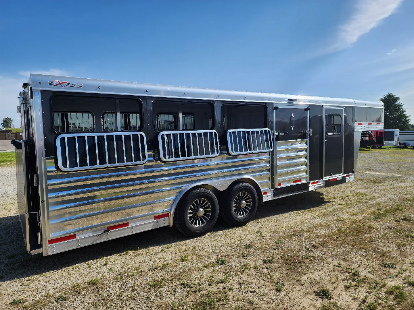 New 2025 Exiss Exhibitor 8022W 8 Pen / Stock Combo Trailer