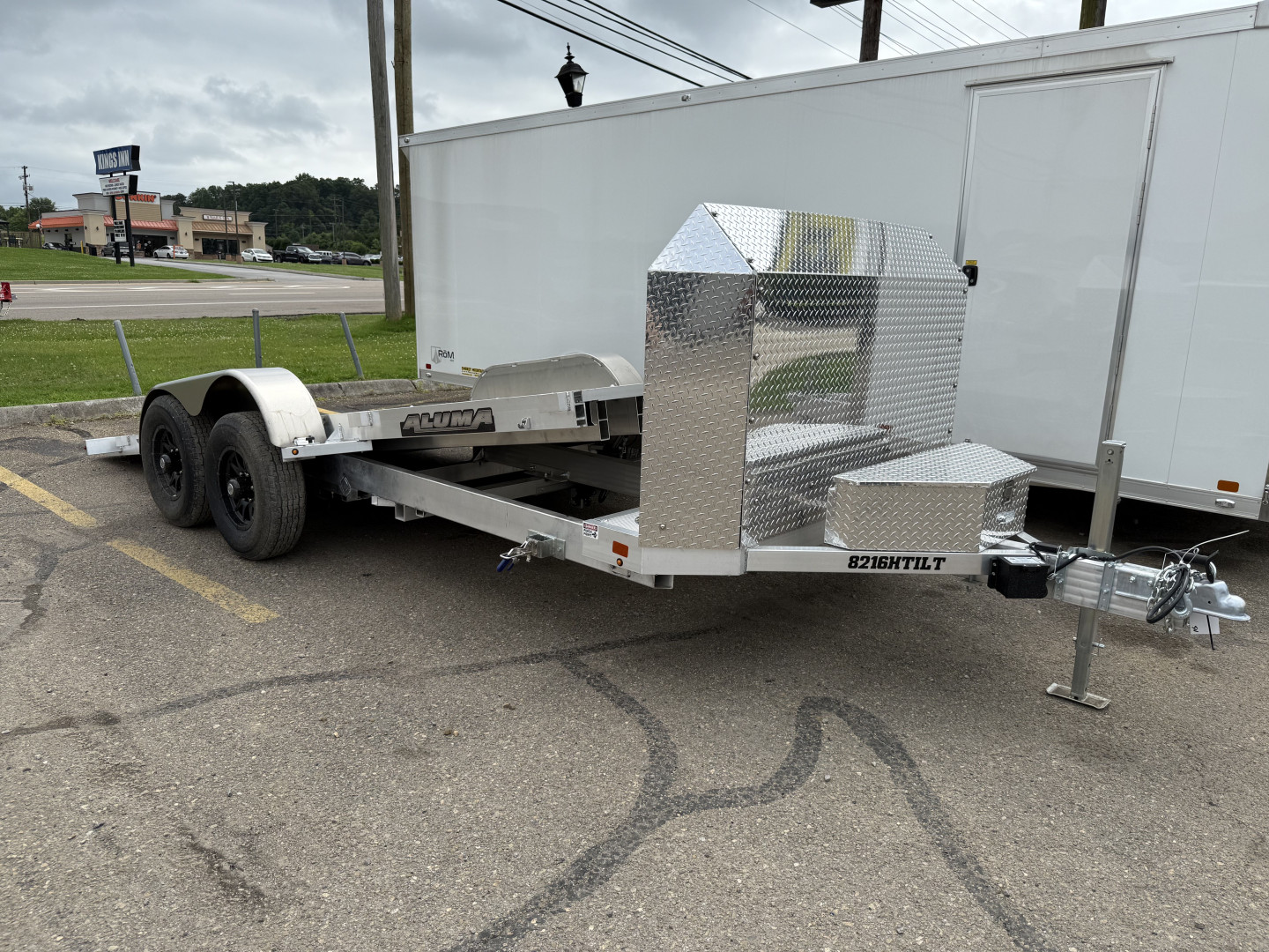 New 2025 Aluma 8216H-ANV-TILT-TA-EL Utility Trailer