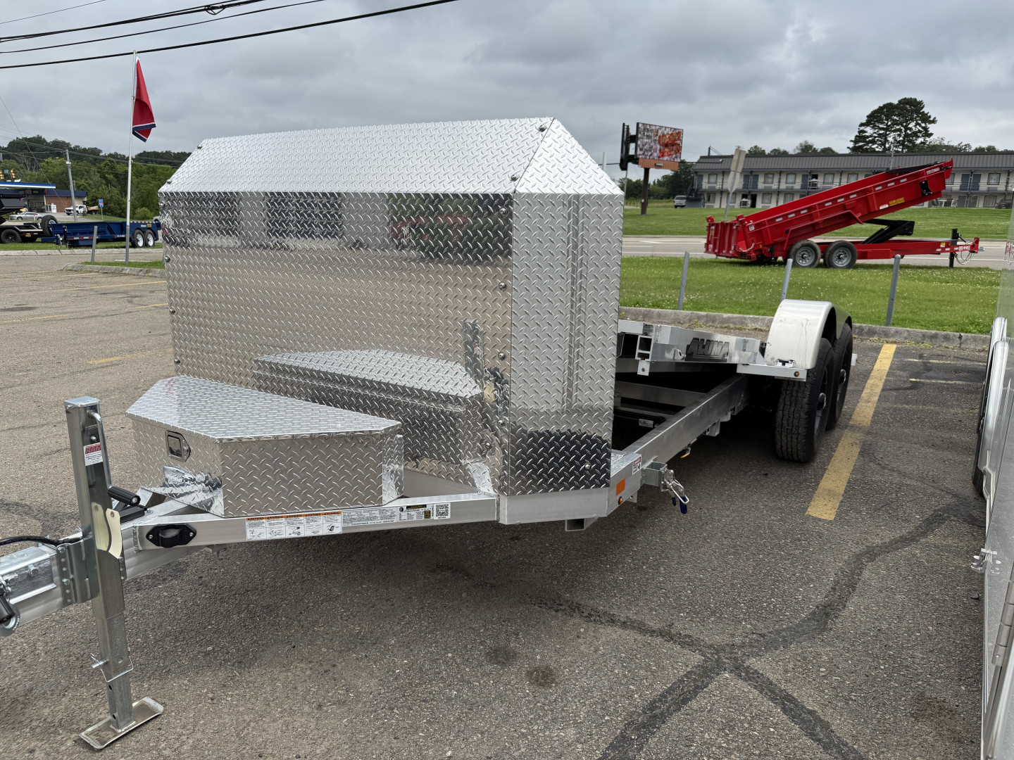 New 2025 Aluma 8216H-ANV-TILT-TA-EL Utility Trailer