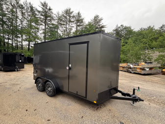 New 2025 Pace American 7X14 +2ft V-nose / Blackout Package/ 7' interior - 7000GVW