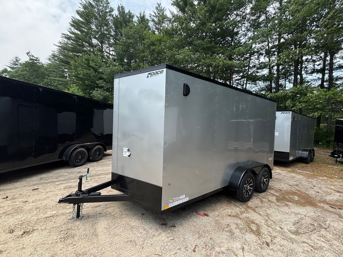 New 2025 Pace American 7X14 +2ft V-nose / Blackout Package/ 7' interior - 7000GVW