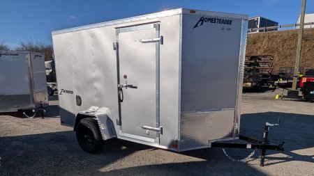 New 2026 Homesteader 6x10 Intrepid V-Nose Cargo Trailer w/ Barn Doors