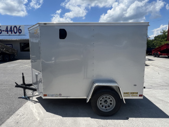 New 2025 Covered Wagon Trailers 5X8 SA SIDE DOOR RAMP 6" Cargo / Enclosed Trailer