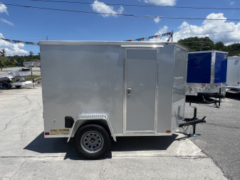 New 2025 Covered Wagon Trailers 5X8 SA SIDE DOOR RAMP 6" Cargo / Enclosed Trailer