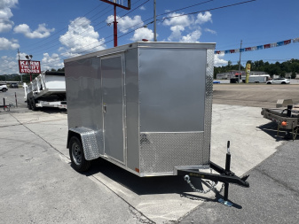 New 2025 Covered Wagon Trailers 5X8 SA SIDE DOOR RAMP 6" Cargo / Enclosed Trailer