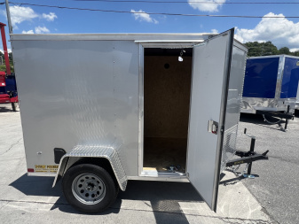 New 2025 Covered Wagon Trailers 5X8 SA SIDE DOOR RAMP 6" Cargo / Enclosed Trailer