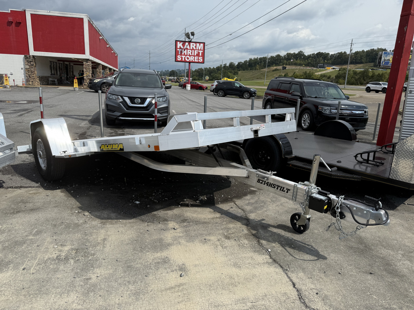 New 2025 Aluma 8214H-TILT-S-EL-RTD Utility Trailer