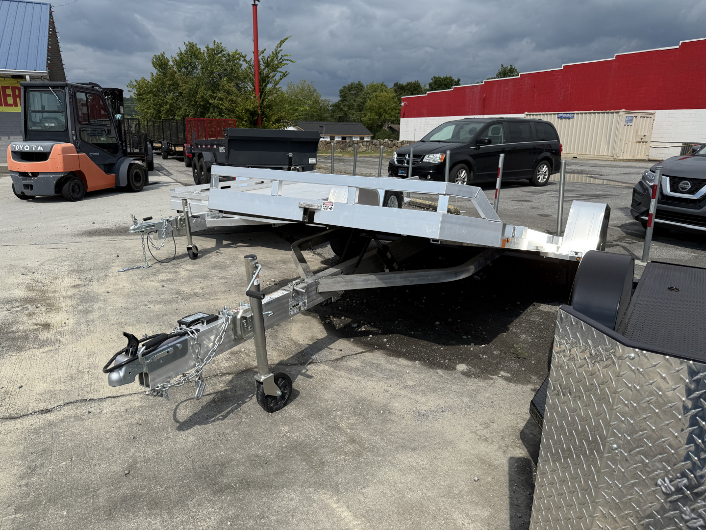 New 2025 Aluma 8214H-TILT-S-EL-RTD Utility Trailer