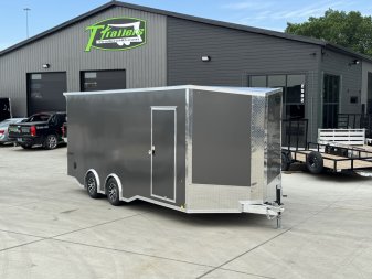 New NEW 2025 Formula Triumph ALUMINUM 8.5x20 +V, 7’ TALL, WHITE Interior, QUALITY Enclosed Rear Ramp Car Hauler Cargo Trailer