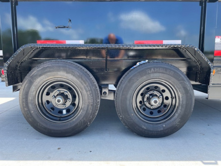 New 2025 TOP HAT 77X12 BUMPER PULL DUMP TRAILER , 2' WALLS, (2)5200LB TANDEM AXLES, GVWR 9900LBS