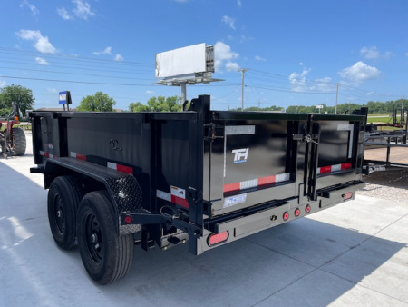 New 2025 TOP HAT 77X12 BUMPER PULL DUMP TRAILER , 2' WALLS, (2)5200LB TANDEM AXLES, GVWR 9900LBS