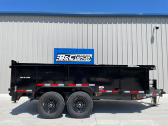 New 2025 TOP HAT DPX140 7X14 BUMPER PULL DUMP TRAILER , 3' WALLS, (2) 7000 LB TANDEM AXLES, GVWR 14,000LBS