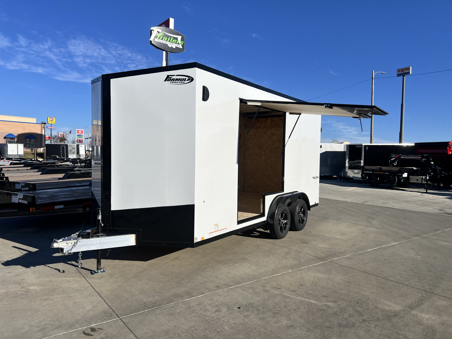 New NEW 2026 Formula 7.5x16 +V Triumph ALL ALUMINUM, QUALITY, 88” TALL BLACKOUT Edition Ramp 86” dr opening Enclosed Cargo Trailer