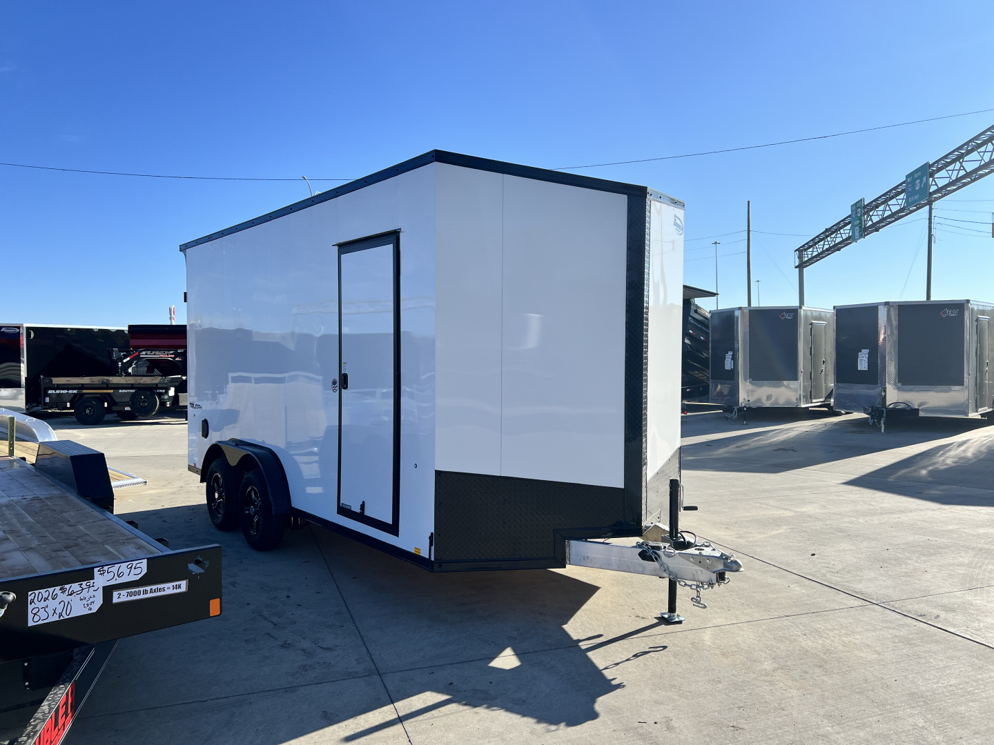 New NEW 2026 Formula 7.5x16 +V Triumph ALL ALUMINUM, QUALITY, 88” TALL BLACKOUT Edition Ramp 86” dr opening Enclosed Cargo Trailer