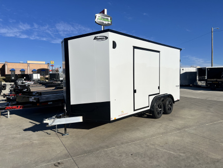 New NEW 2026 Formula 7.5x16 +V Triumph ALL ALUMINUM, QUALITY, 88” TALL BLACKOUT Edition Ramp 86” dr opening Enclosed Cargo Trailer