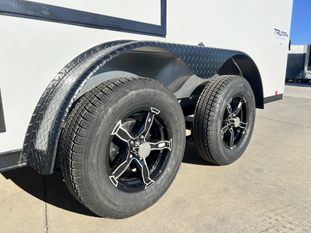 New NEW 2026 Formula 7.5x16 +V Triumph ALL ALUMINUM, QUALITY, 88” TALL BLACKOUT Edition Ramp 86” dr opening Enclosed Cargo Trailer